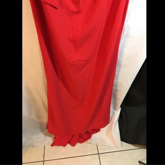 NWT Terani Couture One-Shoulder‎ Mermaid Gown Red [SZ 12 ] - Picture 4 of 11
